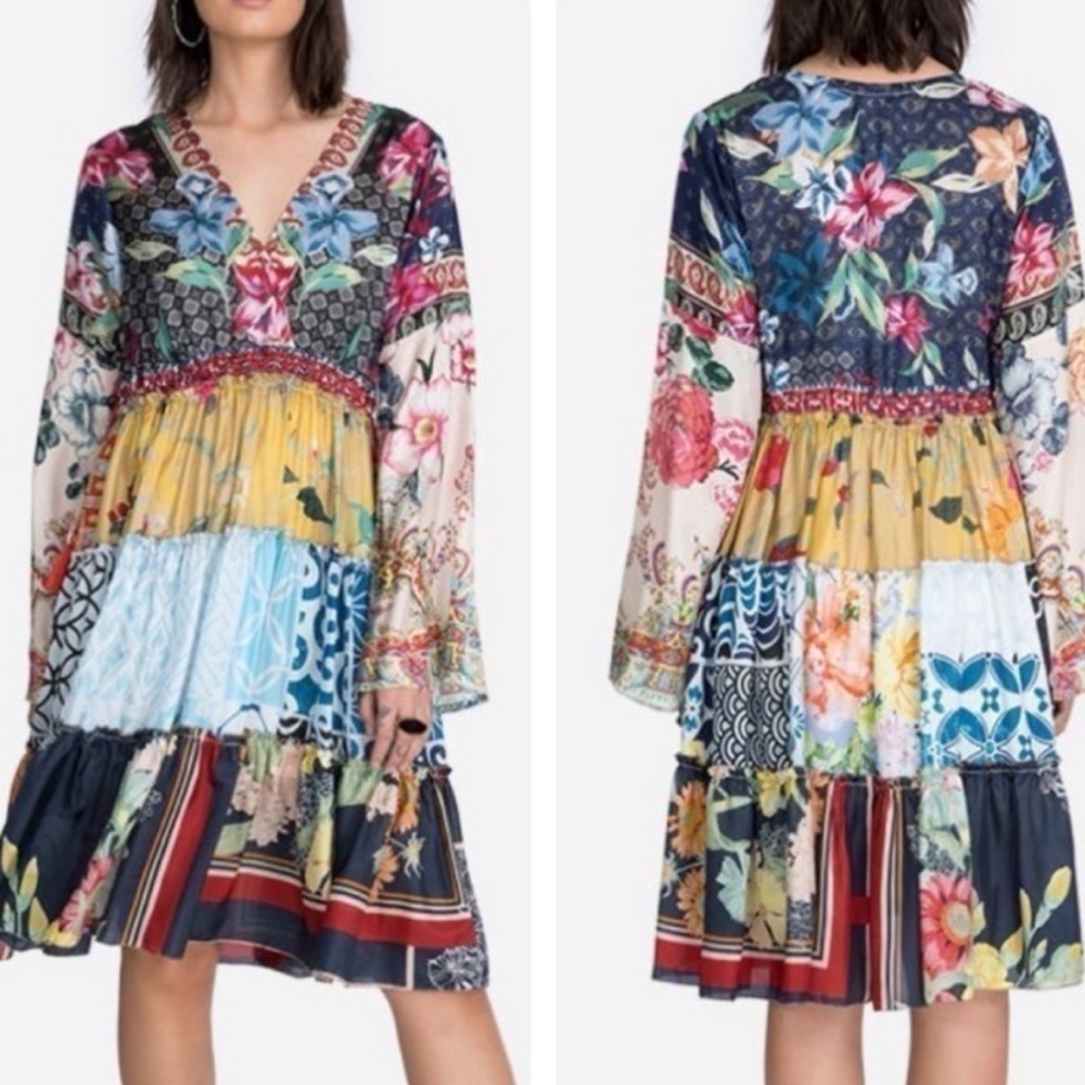 Johnny Was silk Dunas dress NWT - Picture 7 of 16